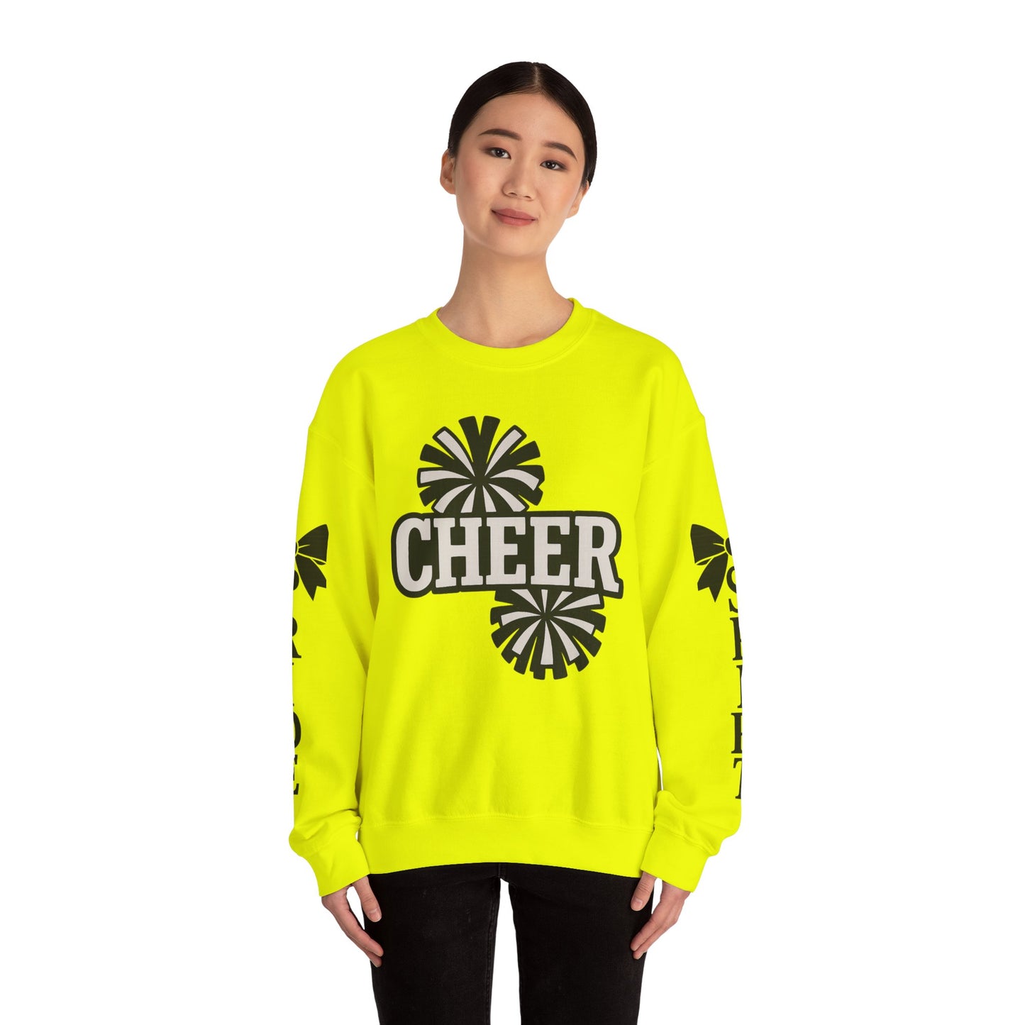 Cheer Spirit Sweatshirt, Unisex Crewneck for Team Spirit, Cheer Events, Gift Ideas for Cheerleaders, Comfortable Activewear
