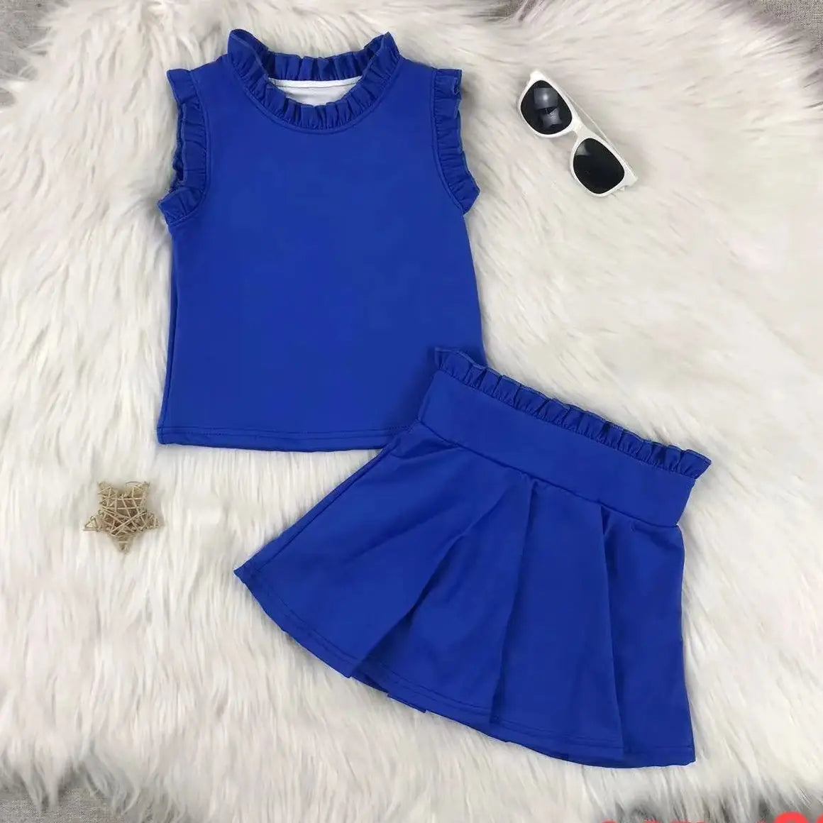 Activewear Clothing Girls Yoga Set 2-8 Years Back Shorts Skirt Nylon Spandex Cute Sport Outfit Breathable Activewear for Toddler