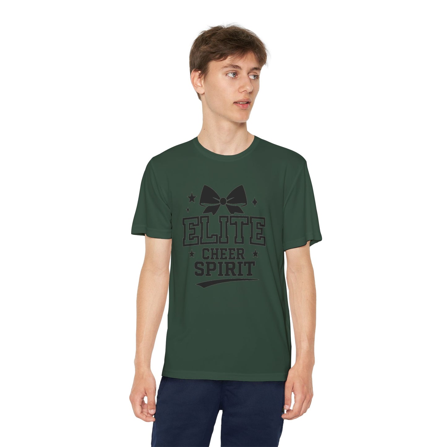 Elite Cheer Spirit Youth Tee, Cheerleading Shirt, Competition T-Shirt, Youth Sports Wear, Team Apparel, Gift for Cheerleaders