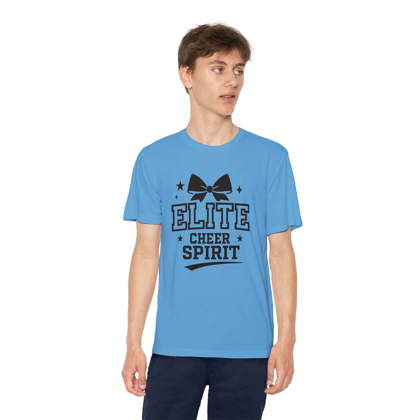 Elite Cheer Spirit Youth Tee, Cheerleading Shirt, Competition T-Shirt, Youth Sports Wear, Team Apparel, Gift for Cheerleaders