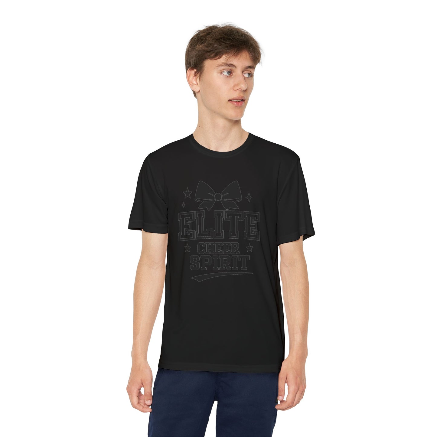 Elite Cheer Spirit Youth Tee, Cheerleading Shirt, Competition T-Shirt, Youth Sports Wear, Team Apparel, Gift for Cheerleaders