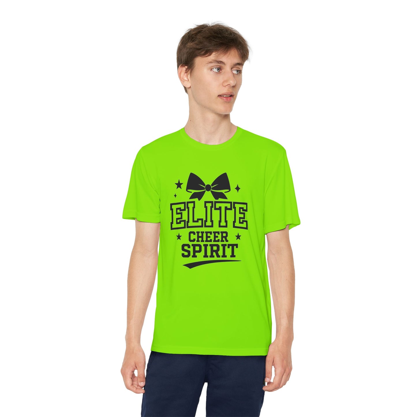 Elite Cheer Spirit Youth Tee, Cheerleading Shirt, Competition T-Shirt, Youth Sports Wear, Team Apparel, Gift for Cheerleaders