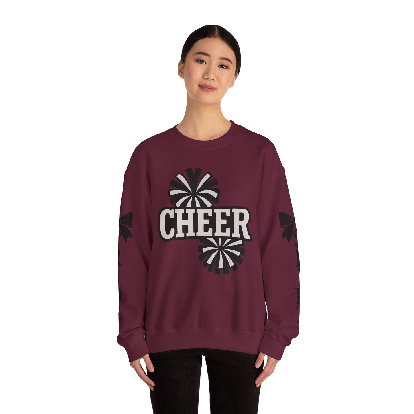 Cheer Spirit Sweatshirt, Unisex Crewneck for Team Spirit, Cheer Events, Gift Ideas for Cheerleaders, Comfortable Activewear
