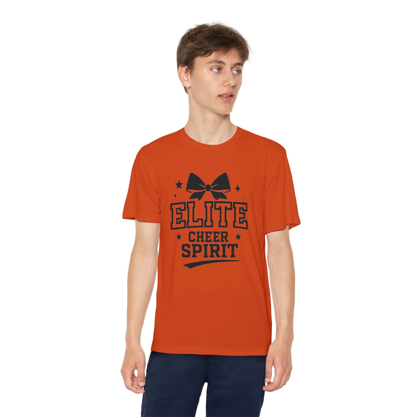 Elite Cheer Spirit Youth Tee, Cheerleading Shirt, Competition T-Shirt, Youth Sports Wear, Team Apparel, Gift for Cheerleaders