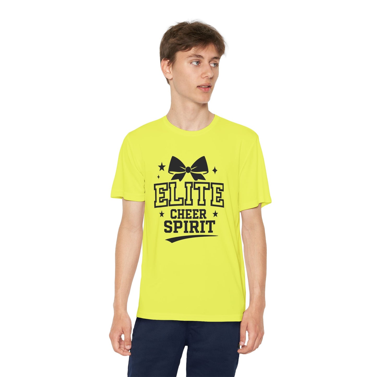 Elite Cheer Spirit Youth Tee, Cheerleading Shirt, Competition T-Shirt, Youth Sports Wear, Team Apparel, Gift for Cheerleaders