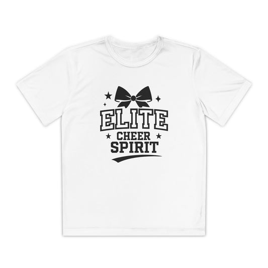 Elite Cheer Spirit Youth Tee, Cheerleading Shirt, Competition T-Shirt, Youth Sports Wear, Team Apparel, Gift for Cheerleaders
