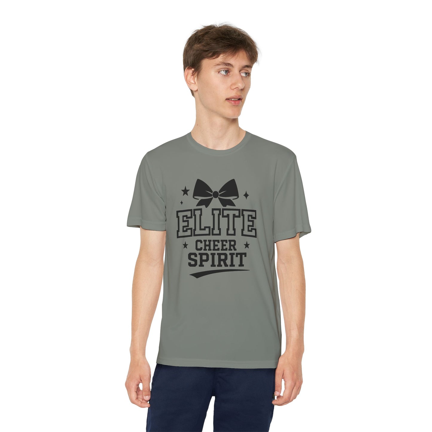 Elite Cheer Spirit Youth Tee, Cheerleading Shirt, Competition T-Shirt, Youth Sports Wear, Team Apparel, Gift for Cheerleaders