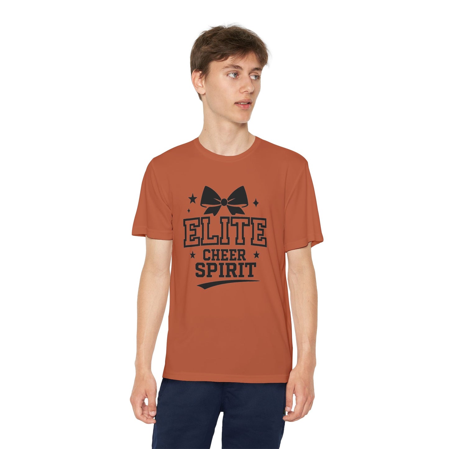 Elite Cheer Spirit Youth Tee, Cheerleading Shirt, Competition T-Shirt, Youth Sports Wear, Team Apparel, Gift for Cheerleaders