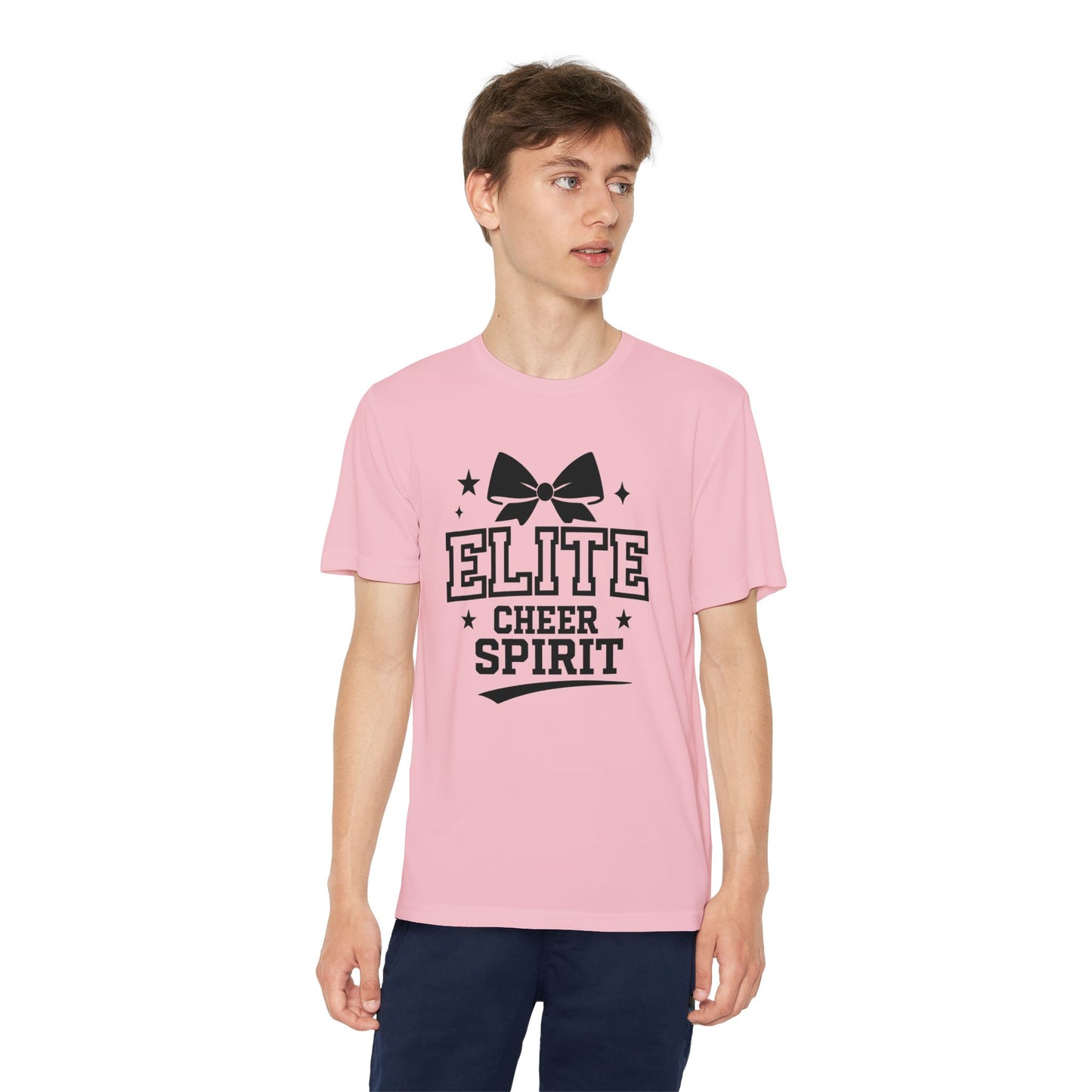 Elite Cheer Spirit Youth Tee, Cheerleading Shirt, Competition T-Shirt, Youth Sports Wear, Team Apparel, Gift for Cheerleaders