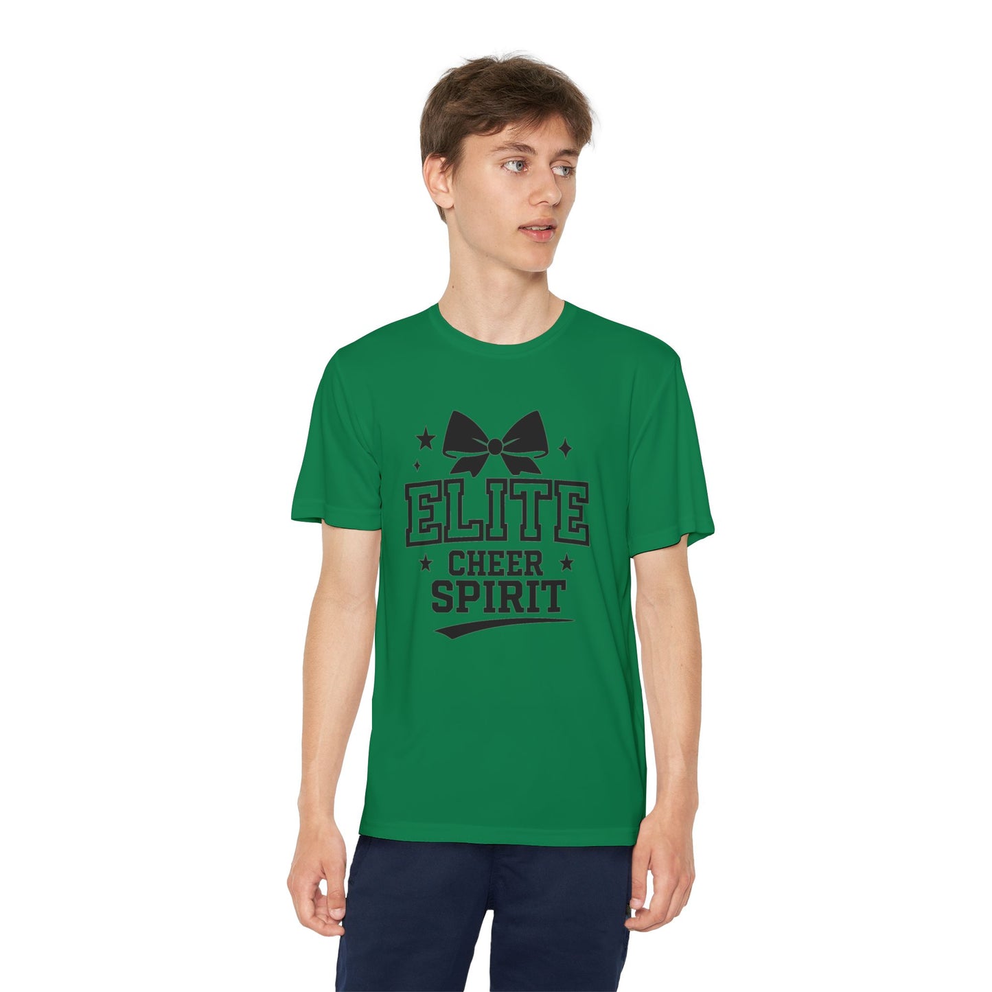 Elite Cheer Spirit Youth Tee, Cheerleading Shirt, Competition T-Shirt, Youth Sports Wear, Team Apparel, Gift for Cheerleaders