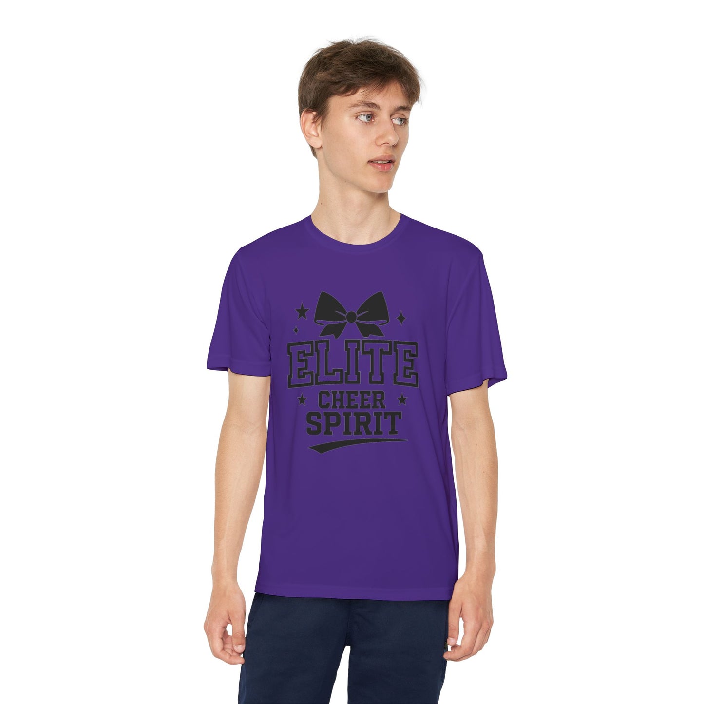 Elite Cheer Spirit Youth Tee, Cheerleading Shirt, Competition T-Shirt, Youth Sports Wear, Team Apparel, Gift for Cheerleaders