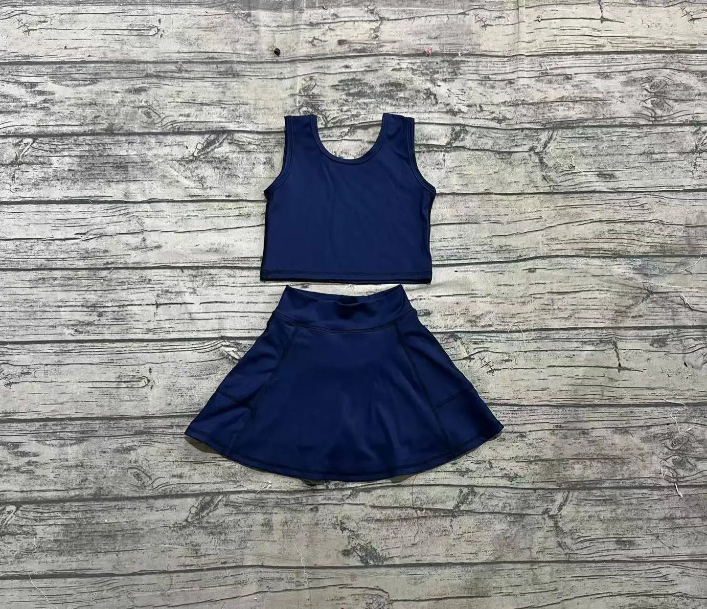 4.01 Baby Girls Clothes Sleeveless Top With Skirt Have Shorts Under Set Kids Yoga Outfits