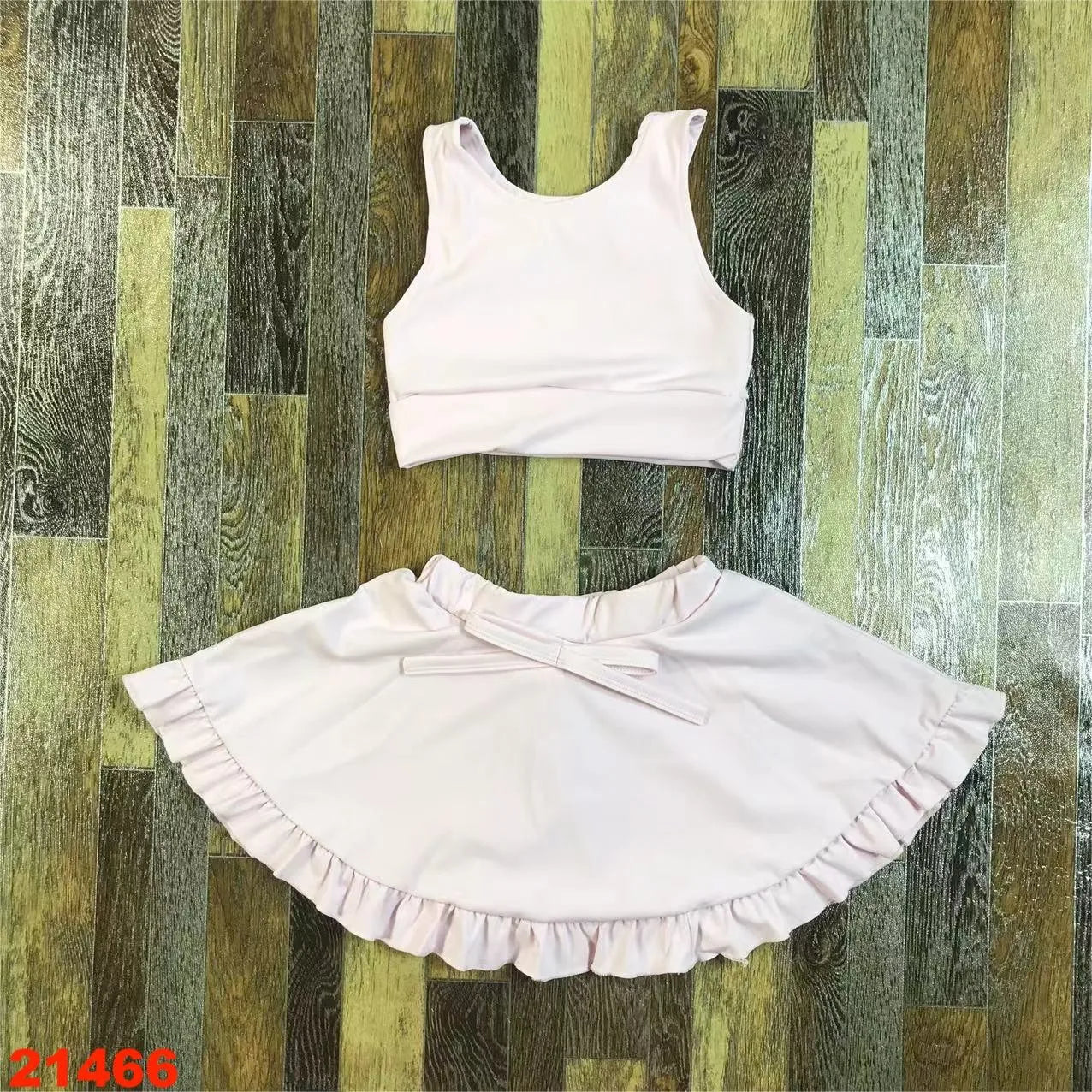 Pink Lace Girls Yoga Set 2-8 Years Cross Back Shorts Skirt, Nylon Spandex, Cute Sport Outfit, Breathable Activewear for Toddler