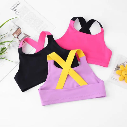 Kids Girls Training Bra Cotton Teens Underwear Kid Students Sports Bra Soft Breathable Girl Vest Tops Children's Clothing 5-13Y