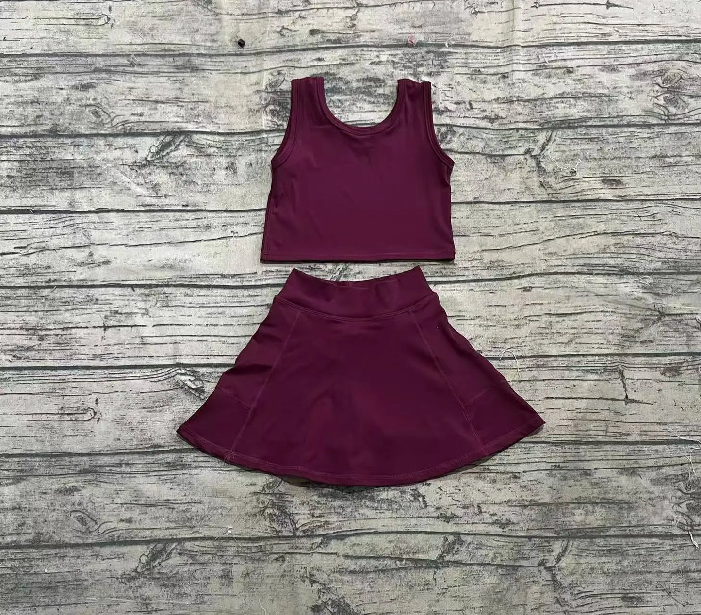 4.01 Baby Girls Clothes Sleeveless Top With Skirt Have Shorts Under Set Kids Yoga Outfits