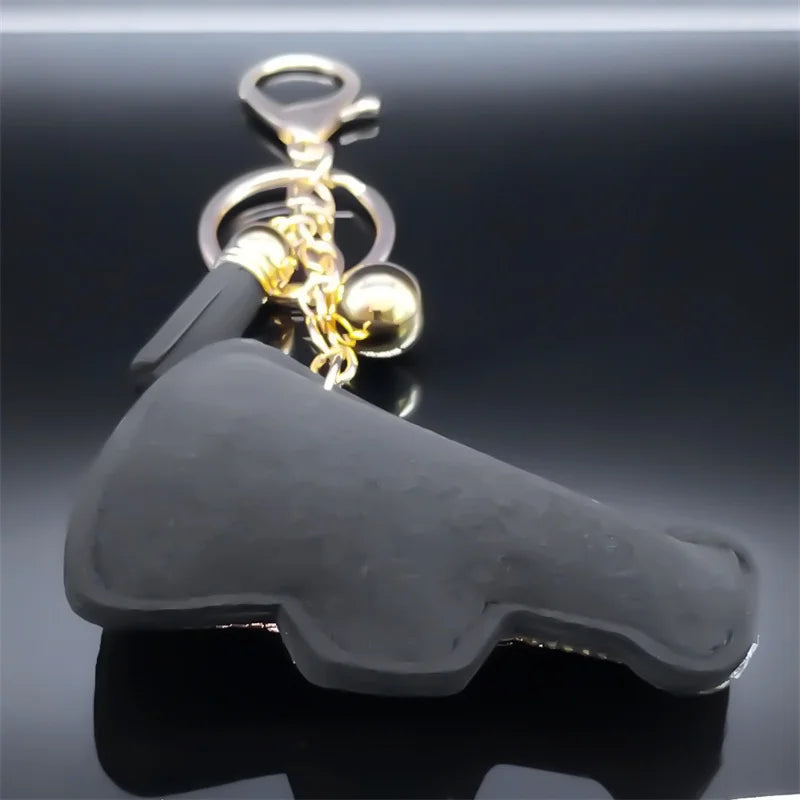 Cheer Megaphone Crystal Key Chain