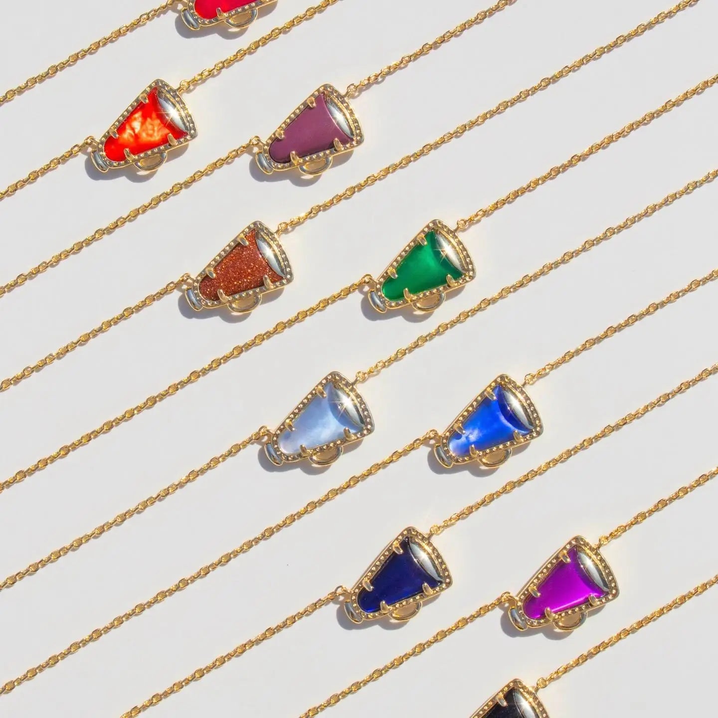 Cheer Megaphone Pendant Necklace