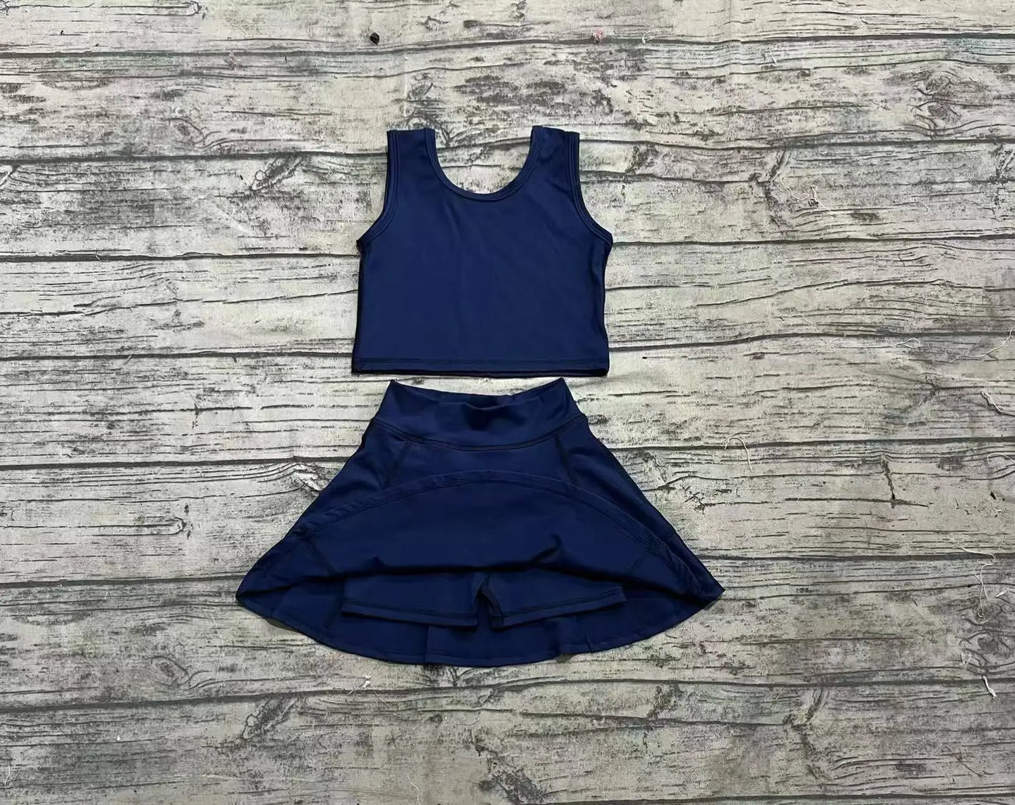4.01 Baby Girls Clothes Sleeveless Top With Skirt Have Shorts Under Set Kids Yoga Outfits